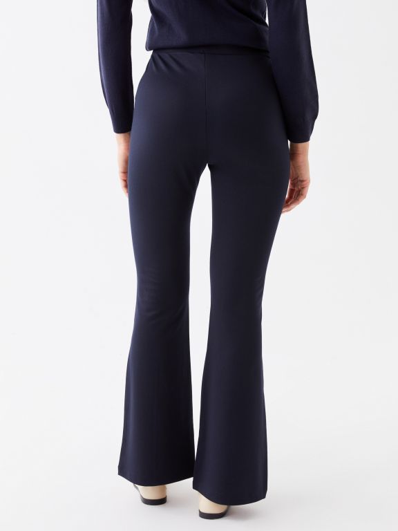 Elastic Waist Slim Fit Women's Trousers
