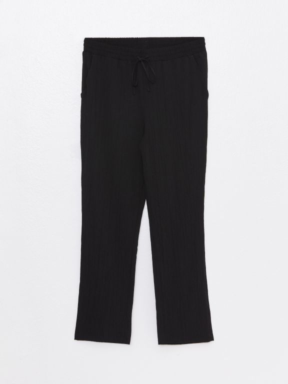Elastic Waist Straight Pocket Detailed Maternity Trousers