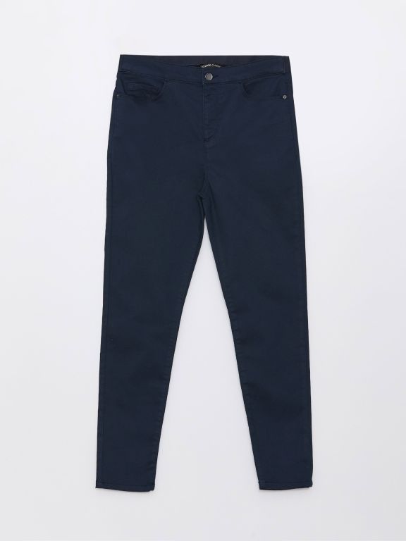 Slim Fit Pocket Detailed Gabardine Women Trousers