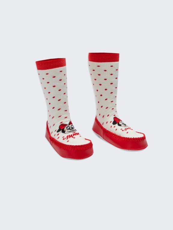 Minnie Mouse Patterned Baby Girl Home Socks
