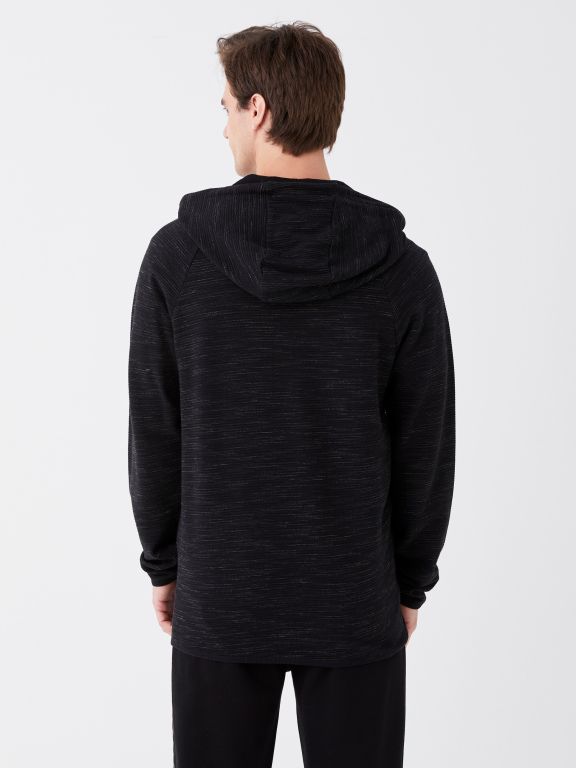 Hooded Long Sleeve Men's Sports Cardigan