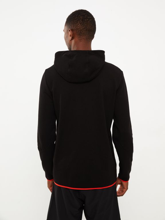 Hooded Long Sleeve Printed Men's Sports Hoodie