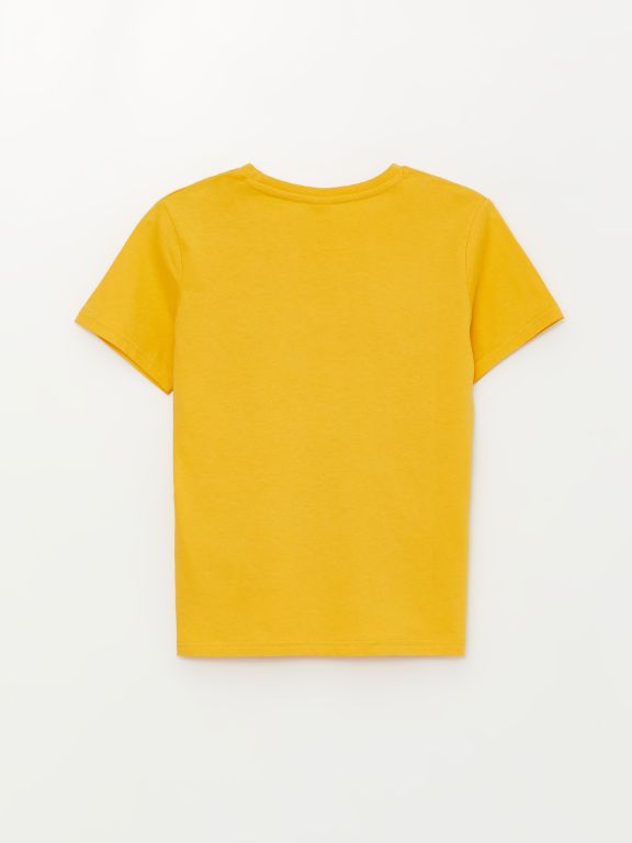 Crew Neck Printed Short Sleeve Boy T-Shirt