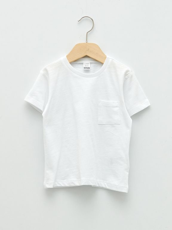 Crew Neck Short Sleeve Basic Baby Boy T-Shirt