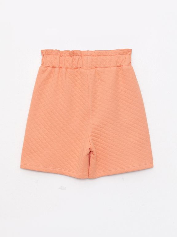 Girl's Short Skirt With Elastic Waist Quilted Pattern