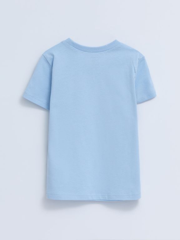 Crew Neck Short Sleeve Printed Baby Boy T-shirt