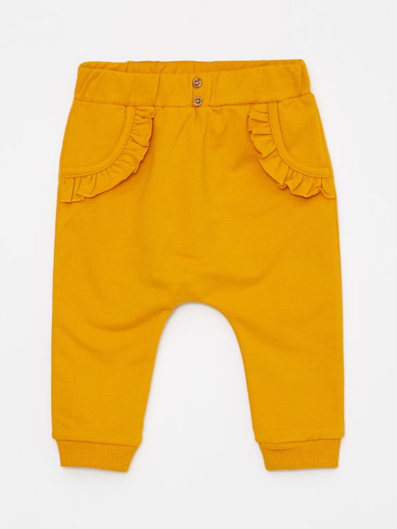 Elastic Waist Basic Baby Girl Trousers 2-Pack