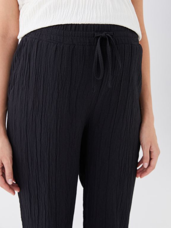 Elastic Waist Straight Pocket Detailed Maternity Trousers