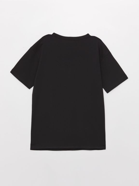 Crew Neck Printed Short Sleeve Oversized T-Shirt