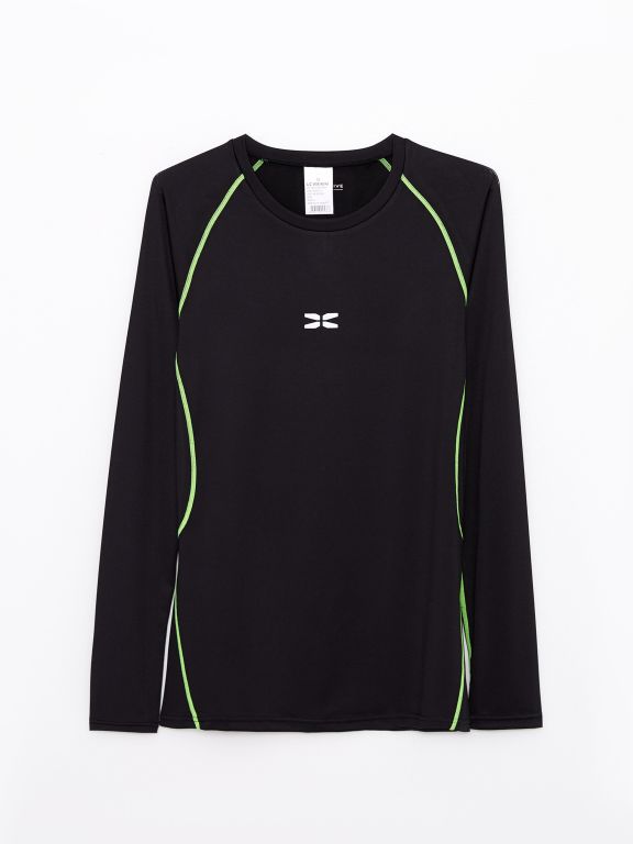 Crew Neck Long Sleeve Men's Sports T-Shirt