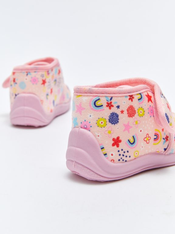 Printed Velcro Closure Baby Girl Panduf