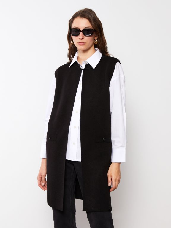 Crew Neck Regular Women's Tricot Vest