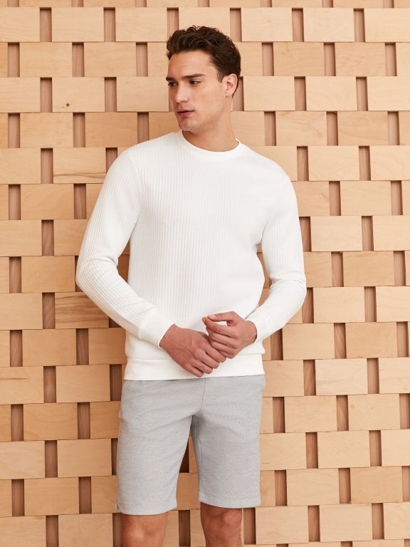 Slim Fit Binding Detail Men's Shorts