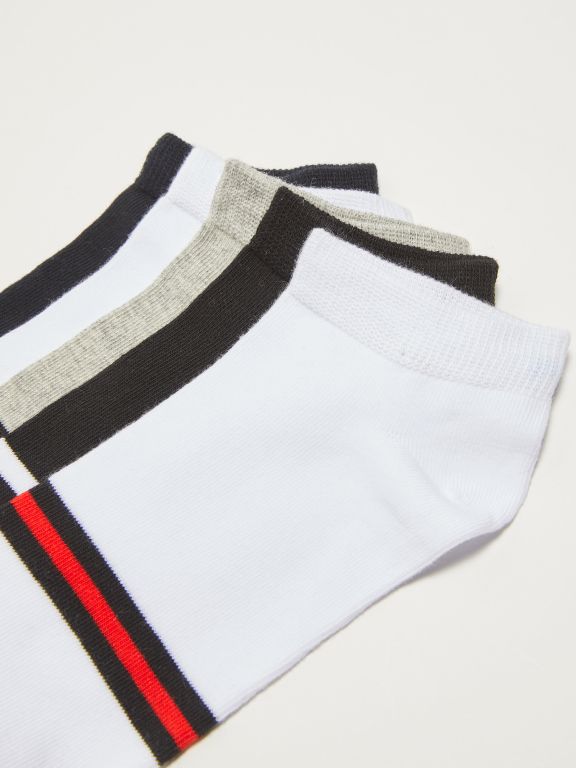 Striped Men's Booties Socks 5 Pack