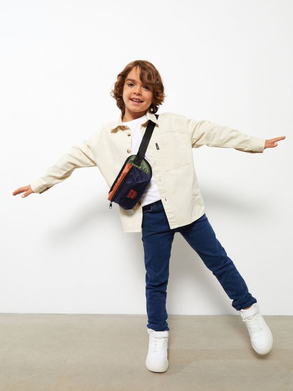 Comfortable Fit Gabardine Boy Shirt