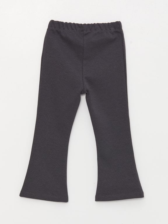 Elastic Waist Embroidery Detailed Baby Girl Tights
