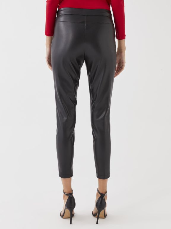 Standard Fit Regular Faux Leather Women's Trousers