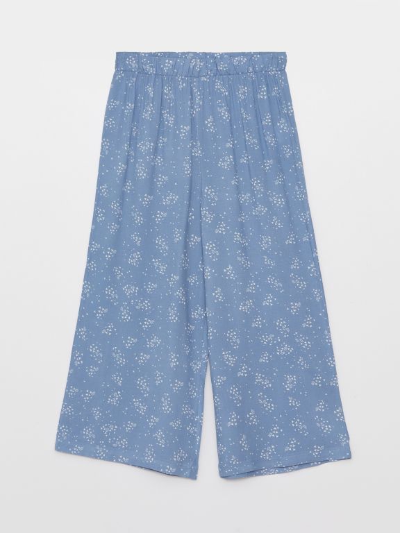Women's V-Neck Printed Capri Pajamas Set