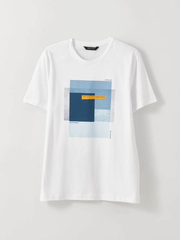 Crew Neck Short Sleeve Printed Combed Cotton Men's T-shirt