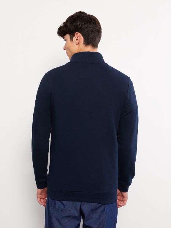 Turtle Neck Long Sleeve Men's Sweatshirt
