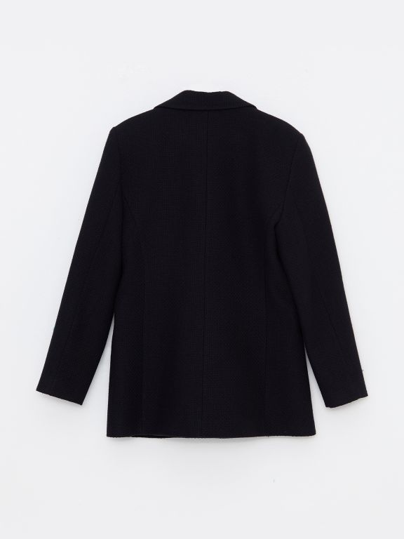 Regular Long Sleeve Tweed Women's Blazer Jacket
