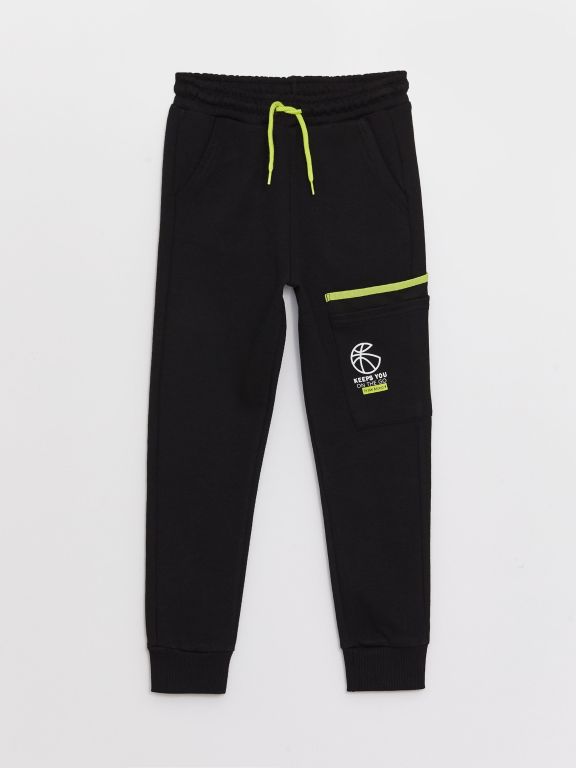 Elastic Waist Printed Boy Jogger Sweatpants