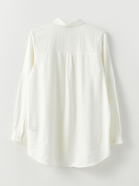 Buttoned Regular Long Sleeve Women's Shirt