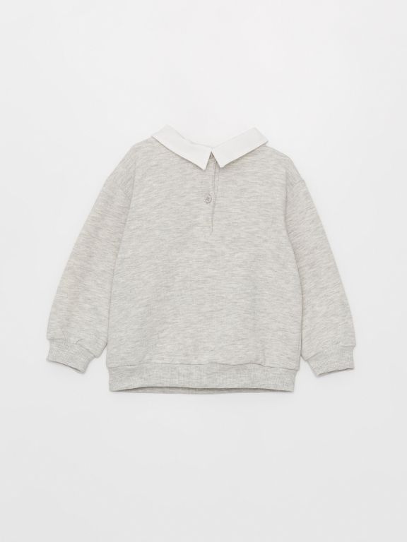 Shirt Collar Long Sleeve Baby Girl Set 3-Piece