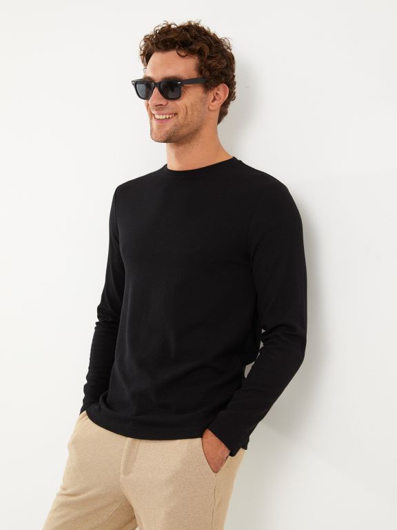 Crew Neck Long Sleeve Men's T-shirt