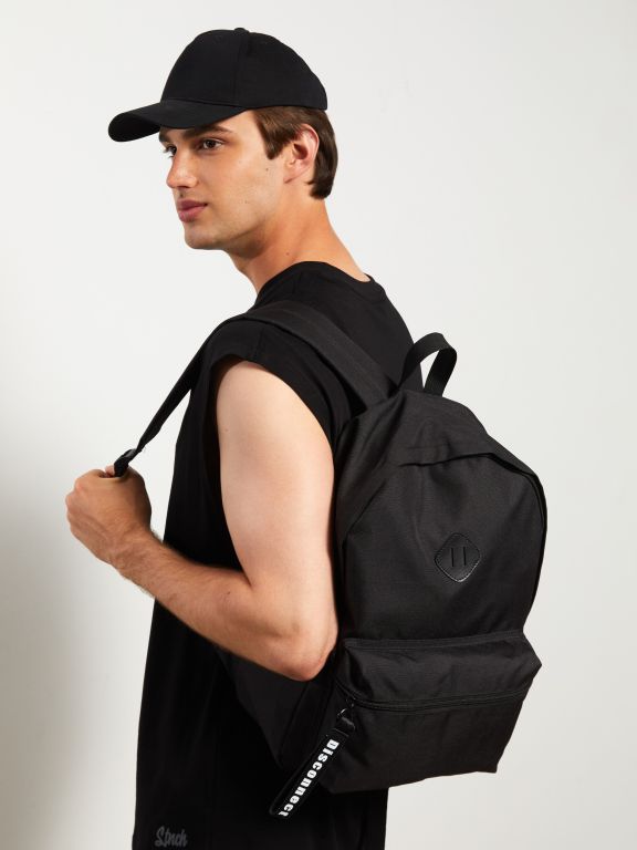 Label Printed Men's Backpack