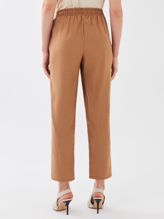 Carrot Cut Women Pants With Elastic Waist