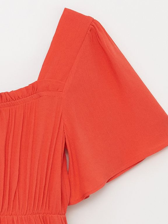 Square Neck Straight Short Sleeve Maternity Blouse