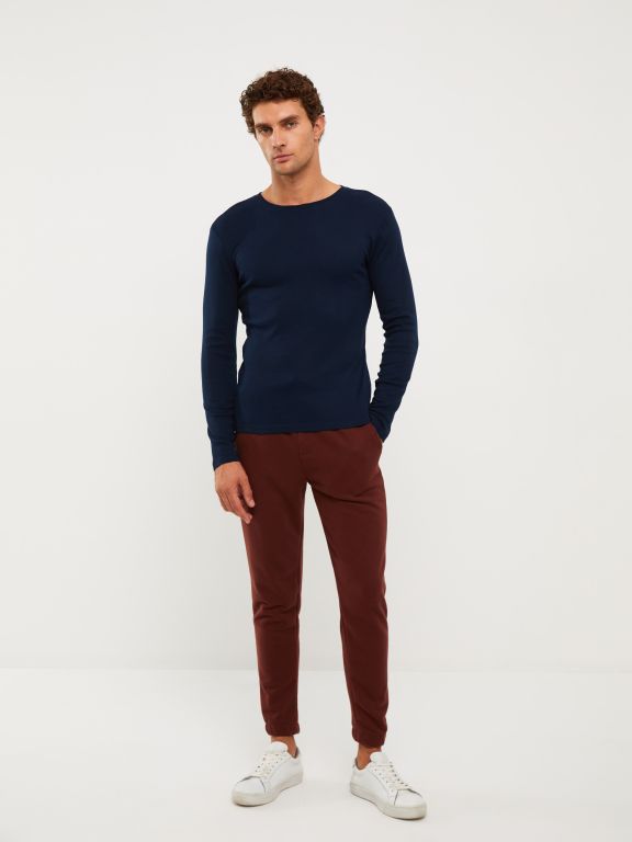 Crew Neck Long Sleeve Men's T-shirt