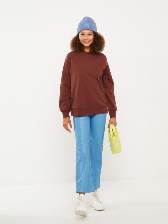 Crew Neck Regular Long Sleeve Women's Sweatshirt