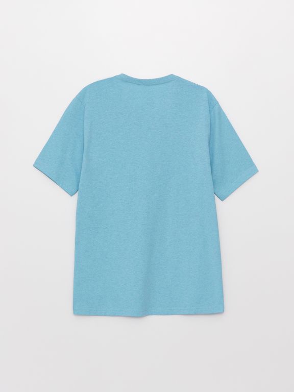 V Neck Short Sleeve Combed Cotton Men's T-shirt