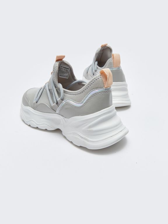Lace-Up Mesh Detailed Women's Active Sneakers