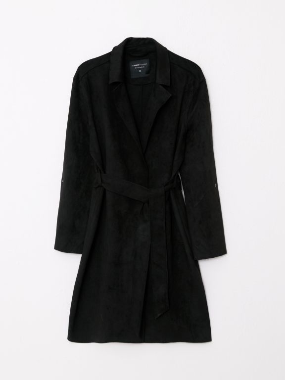 Jacket Collar Regular Long Sleeve Women's Trench Coat
