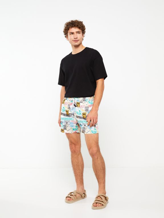 Short Pattern Men's Swimwear