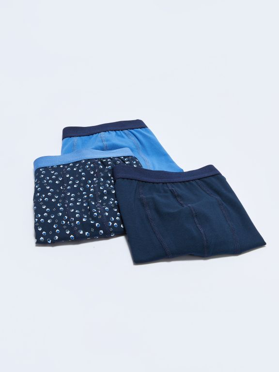 Standard Fit Elastic Fabric Men's Boxer 3-Pack