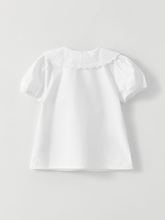 Baby Collar Short Sleeve Baby Girl Shirt