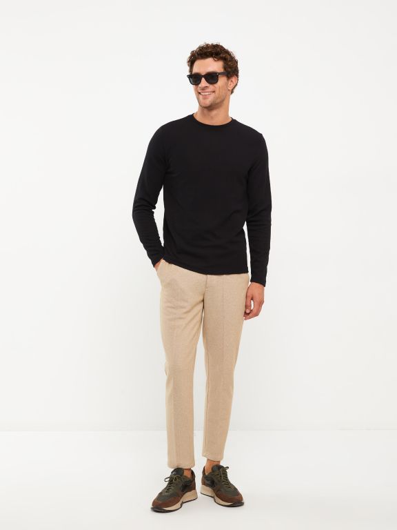 Crew Neck Long Sleeve Men's T-shirt