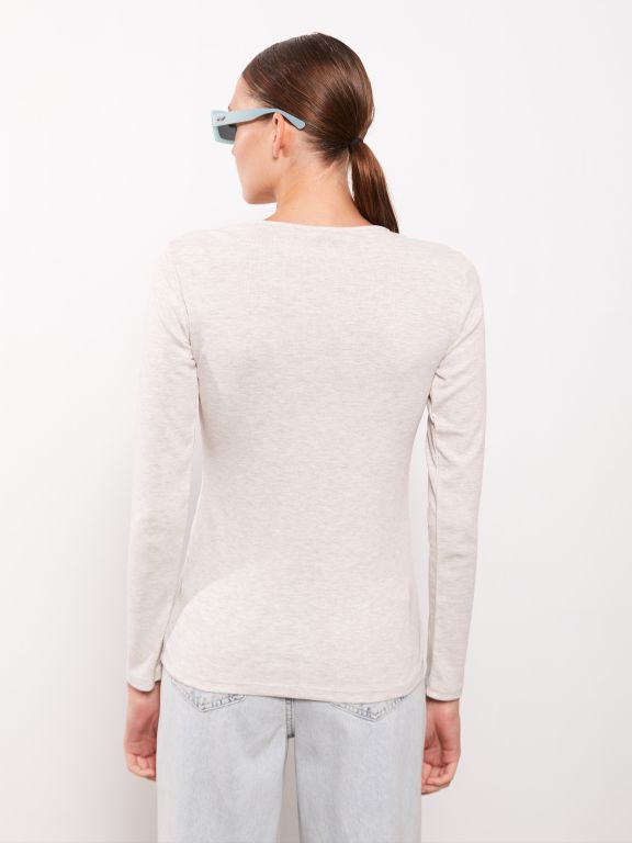 Crew Neck Regular Long Sleeve Women's T-shirt