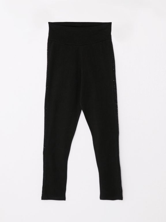 Elastic Waist Printed Cotton Women's Leggings