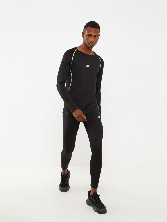 Crew Neck Long Sleeve Men's Sports T-Shirt