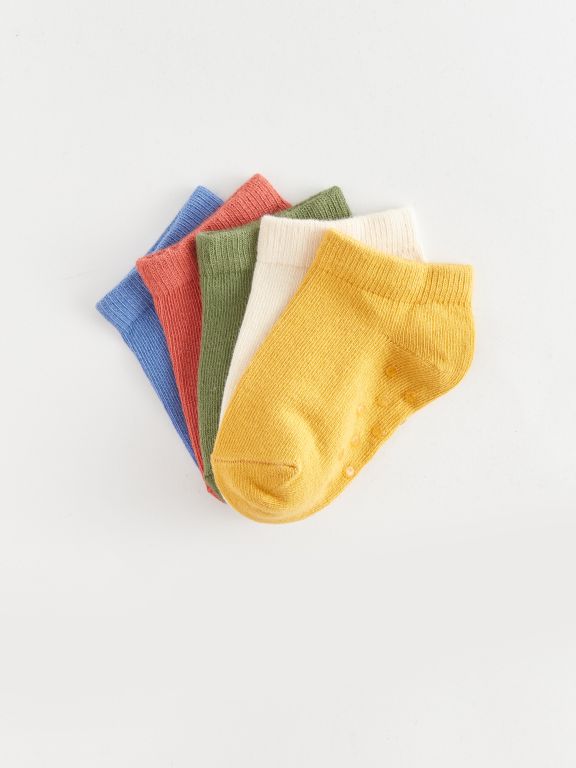 Basic Baby Boy Booties Socks 5-Pack