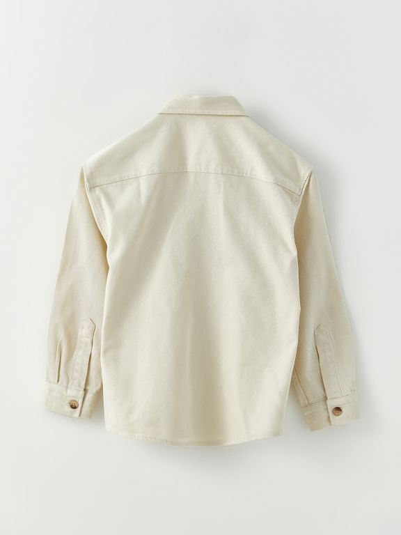 Comfortable Fit Gabardine Boy Shirt