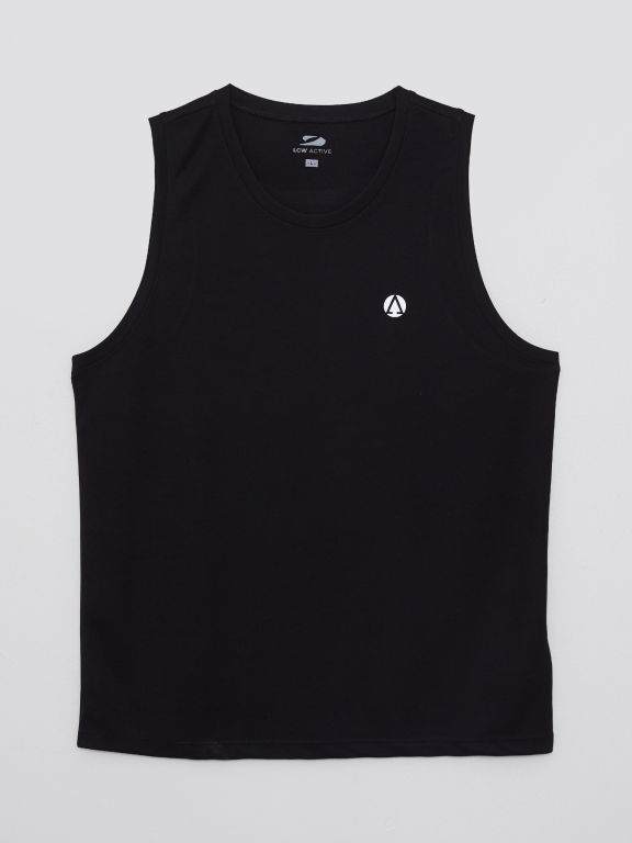 Crew Neck Printed Men's Sleeveless T-Shirt