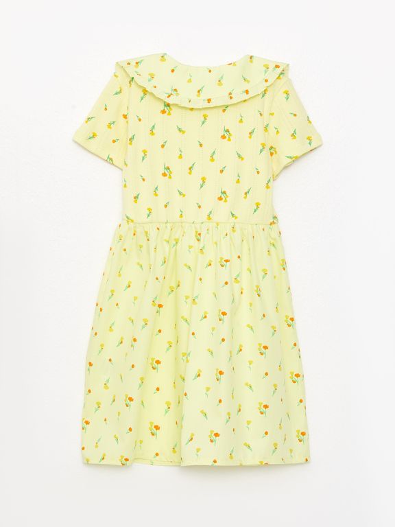 Baby Collar Short Sleeve Girls Dress