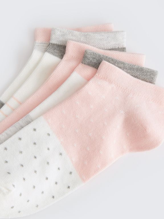 Patterned Women's Booties Socks 5-Pack
