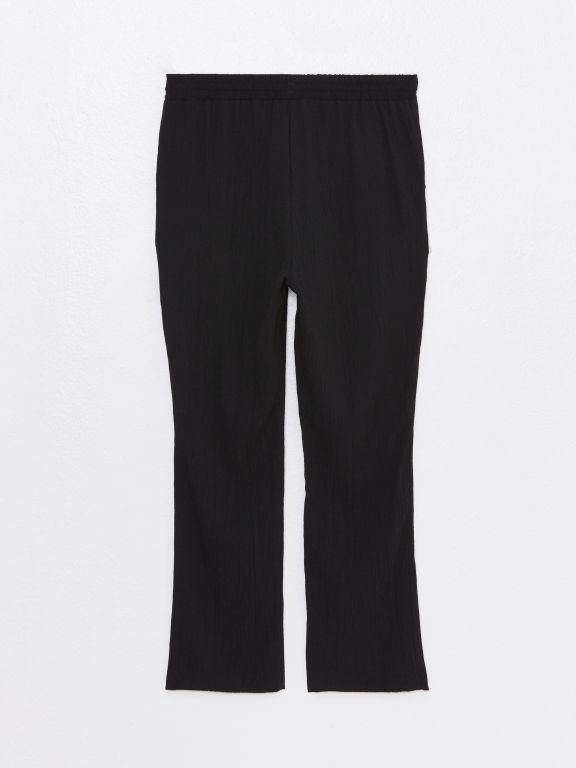 Elastic Waist Straight Pocket Detailed Maternity Trousers